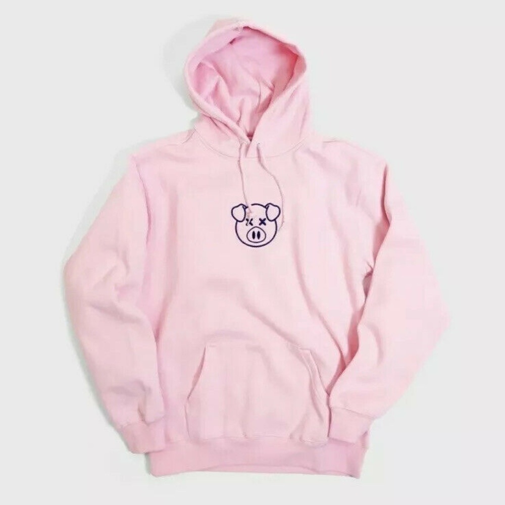 Shane Dawson Merch L Pink Embroidered Logo Hoodie